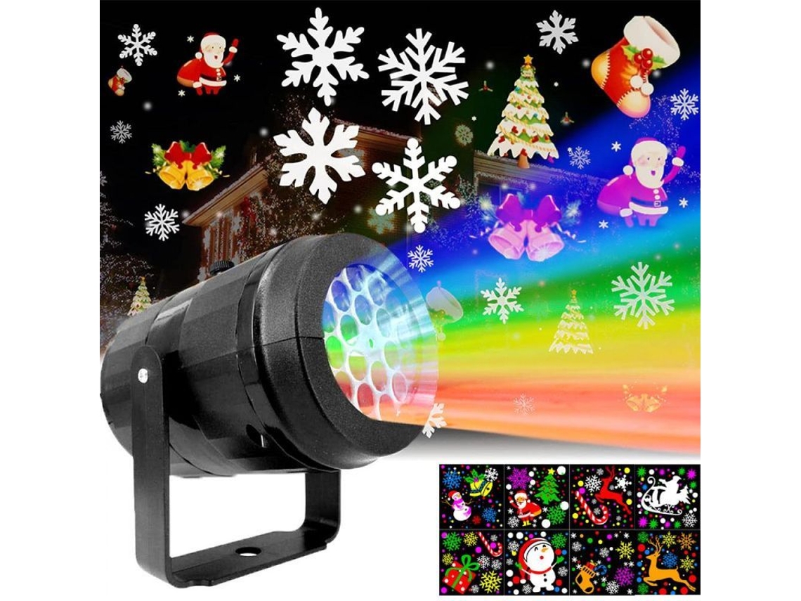 Proyector Navideño Exterior Led Impermeable Ip65 Luz Laser Copos Nieve Decoración Navidad Fiesta