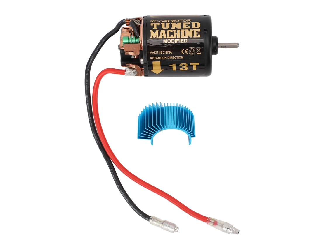 Motor De Escobillas Para Coche Rc 540 1/10 Con Disipador Azul Compatible Con Axial Scx10 13t
