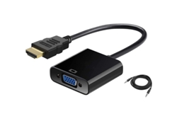 Conector Vídeo Hdmi A Vga + Audio P2, Funcionamiento Plug-and-play, Compatible Sobremesa, Portátil Y Caja Tv.