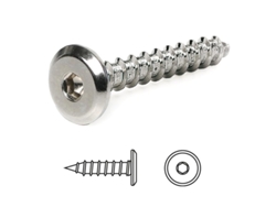 Tornilo Embellecedor Cabeza Plana Tegas 6,3 Largo 80mm Diámetro 6.3