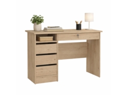Mesa Escritorio De Estudio Jucar Oak3 Cajones Roble110x49 X76 Cm