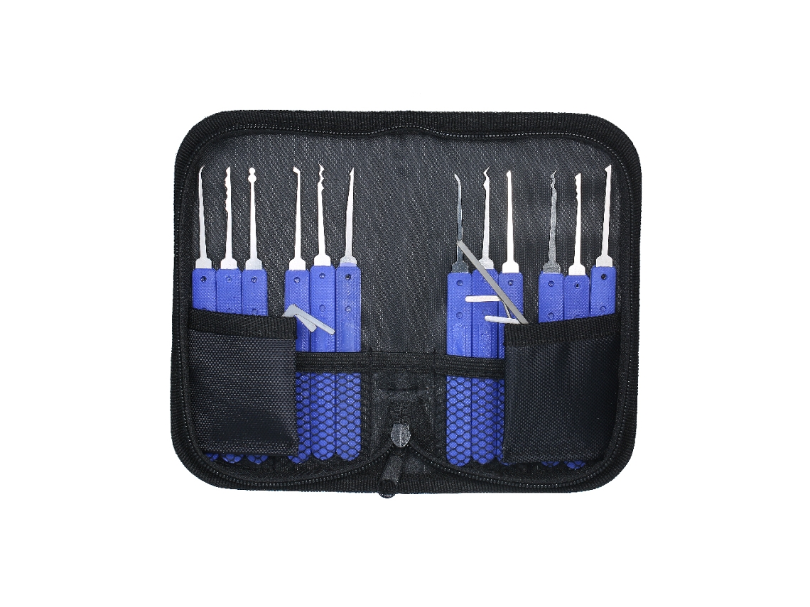 Kit De 17 Piezas Para Abrir Cerraduras + 3 Cerraduras Visibles Para Principiantes Y Profesionales.