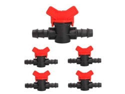 5 Piezas Válvula De Regulación De Flujo De Manguera Pe 10mm Para Riego Por Goteo Jardín Invernadero Jardinera Plástico Resistente