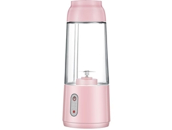 Exprimidor eléctrico portátil USB de 300 ml, mini batidora multifunción, vaso de acero inoxidable 304, color rosa Gusshious