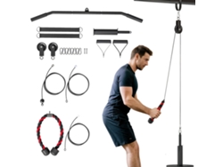 Sistema Polley para jalones laterales en polea alta, equipo de entrenamiento de fuerza. Ejercitador de brazos con cable para uso doméstico.