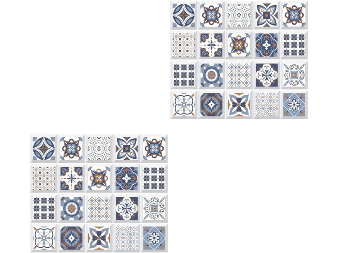40 Pegatinas Retro Para Azulejos, Adhesivos De Pared Removibles Para Cocina Y Baño.