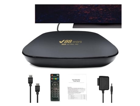 Smart TV Box 4K Top Mini Box Reproductor multimedia Home Theatre Smart Video Box Set Top Tv Box Soporte Wifi con adaptador para varios televisores ...