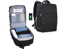 Mochila de viaje grande para mujer, bolso con compartimento para zapatos y puerto USB.