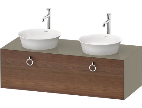 DURAVIT Tulip blanco, mueble de baño colgado en la pared, ancho 1300 x profundidad 550mm, con 1x extraíble, con tirador, WT4983B