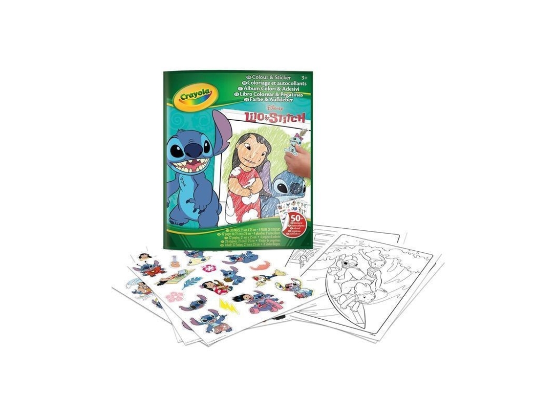 Libro para colorear de Lilo y Stitch con pegatinas de Crayola