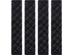 Protectores De Cinturón De Seguridad Para Coche, 4 Unidades, Suaves Y Cómodos, Protegen El Cuello Y Los Hombros, 26 Cm X 6 Cm X 1 Cm, Negros.