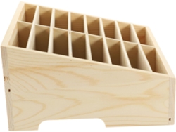Caja De Madera Multirejilla Para Teléfono, Organizador De Escritorio Versátil Con Compartimentos.