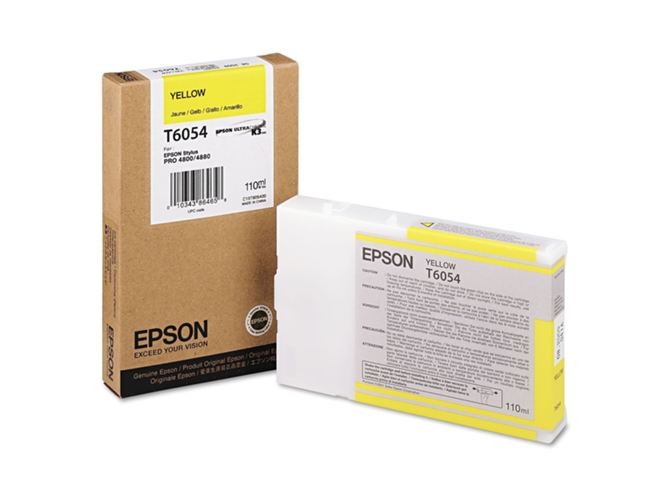 Cartucho de tinta original EPSON, T6054 110 ml , Amarillo, C13T605400