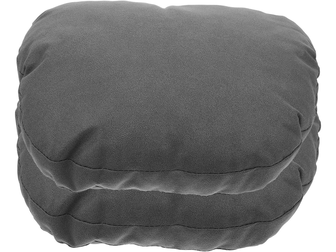 Juego De 2 Almohadas Cervicales De Gamuza Gris Para Coche, Reposacabezas Ergonómico Y Soporte Para El Cuello.