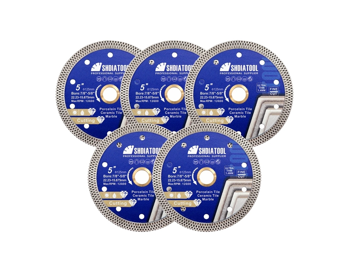 Disco de corte de diamante de 125 mm y 10 mm, 5 piezas OEM