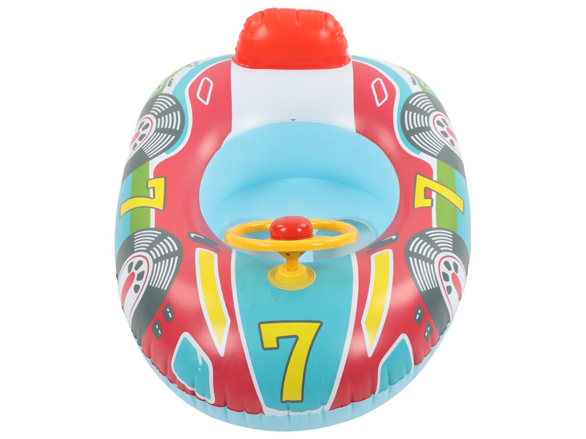 Flotador Hinchable Para Piscina Con Timón De Yate Para Bebés/niños Pequeños, Pvc A Prueba De Fugas, Con Orificios Para Las Piernas, Azul, Verano