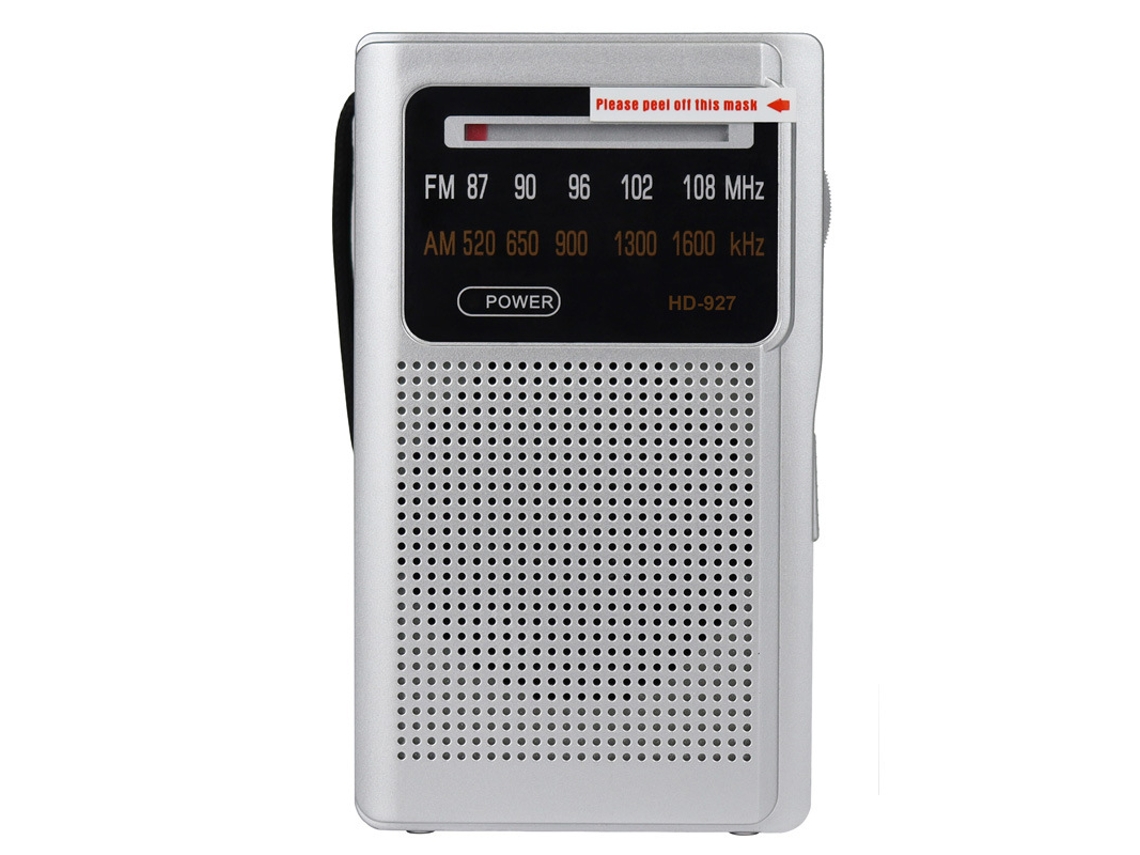 Radio Am/fm Portátil Mini Bolsillo Compacto Plateado, Pilas No Incluidas