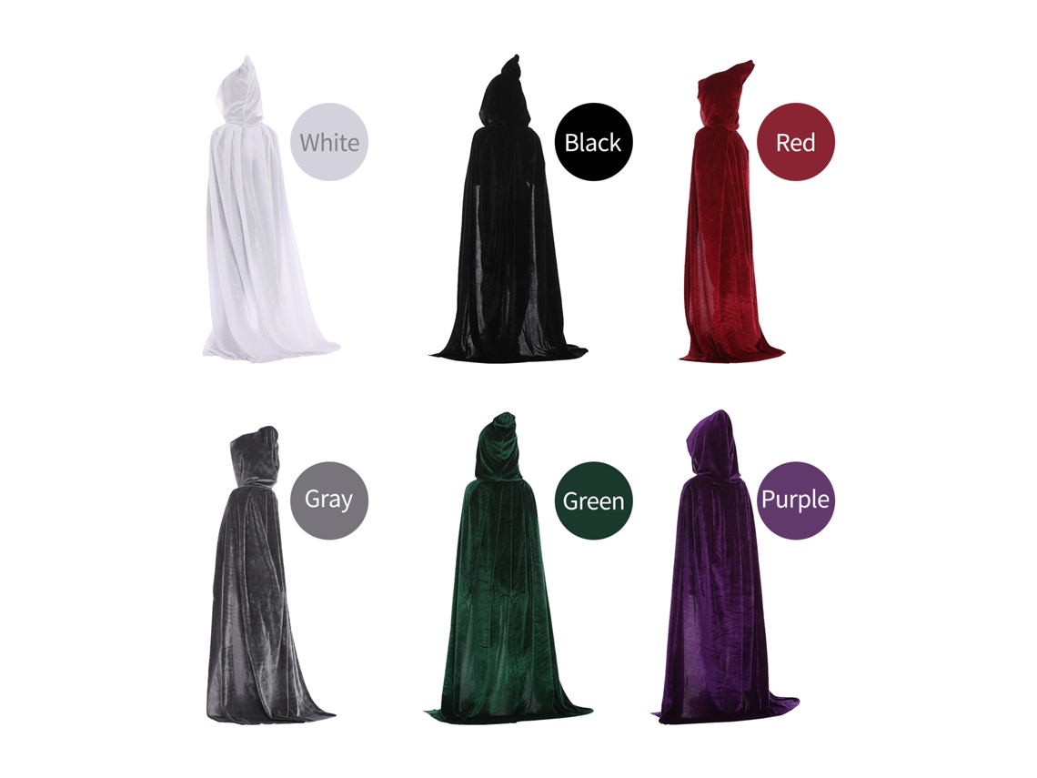 Capa Con Capucha De Terciopelo Para Halloween Infantil, Disfraz De Cosplay Unisex, Fiesta