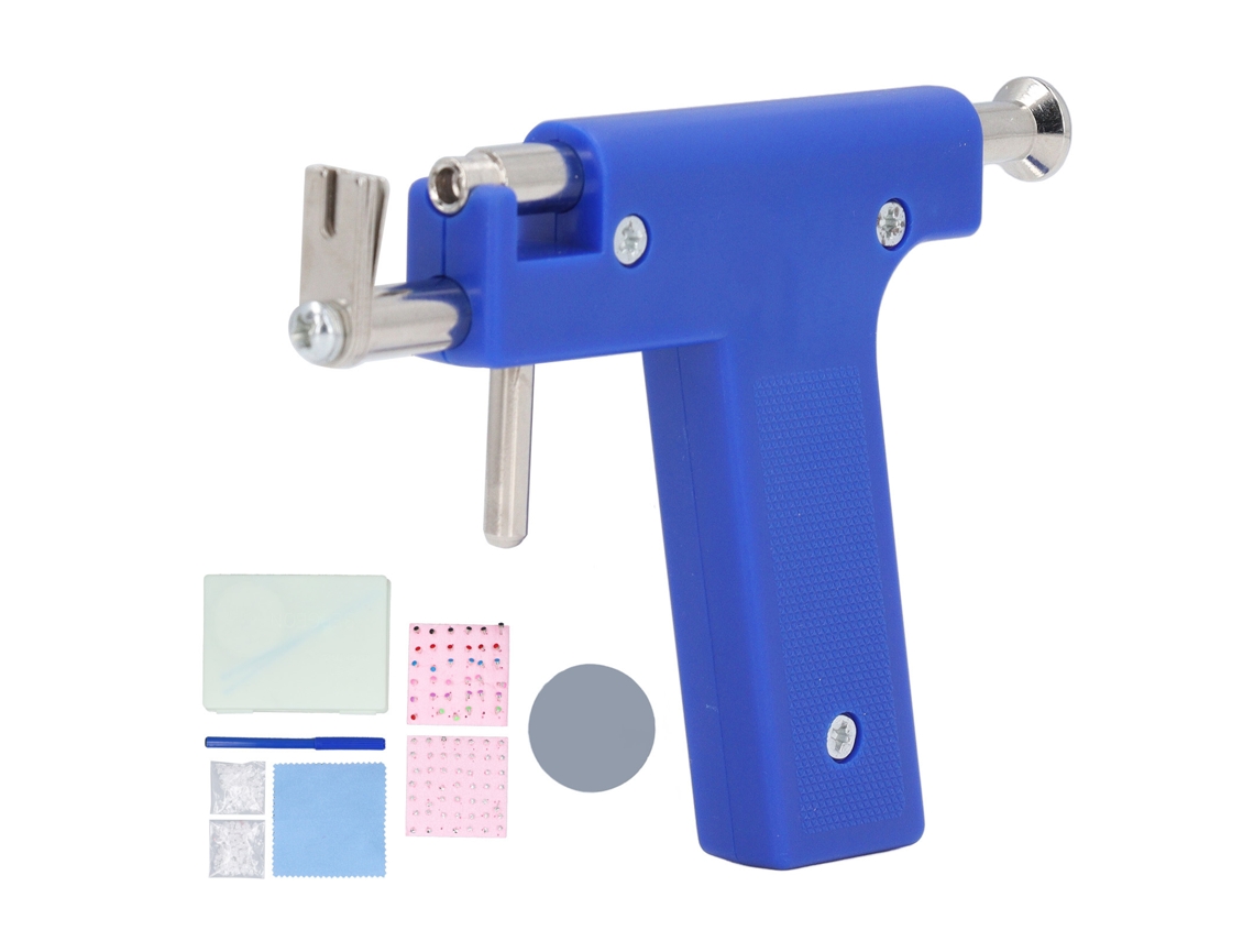 Kit Profesional De Pistola Perforadora Con Accesorios Para Oreja, Nariz Y Ombligo.