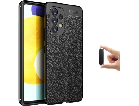 Funda + Protector de Pantalla Samsung A33 5G Rugged Leather Negro