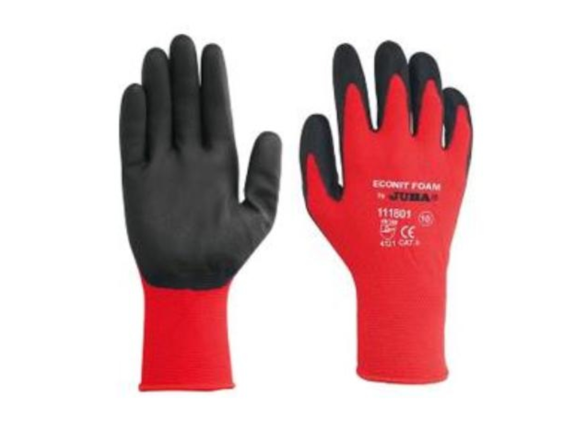 Guante h-111801/ 9 rojo/negro carton