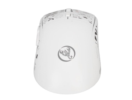 HURRISE Ratón De Computadora con Cable 2.4G Ratón con Cable Tipo C Carga Luz Rgb 5 Niveles Ratón De Computadora Teclado Blanco