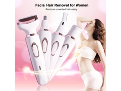 Dispositivo depilatorio recargable 4 en 1 para mujeres - Uso facial y corporal