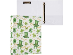 Besportble Carpeta De San Patricio Y Anillas Redondo Con Portapapeles Oficina 27,9 X 21,6 Cm 31,5 27 6