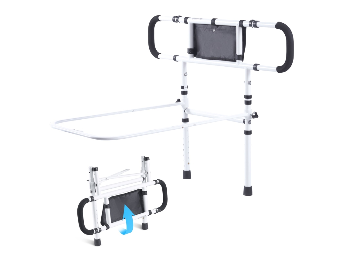 Barandillas de cama plegables Succebuy de 180 grados para personas mayores, soportan hasta 204 kg