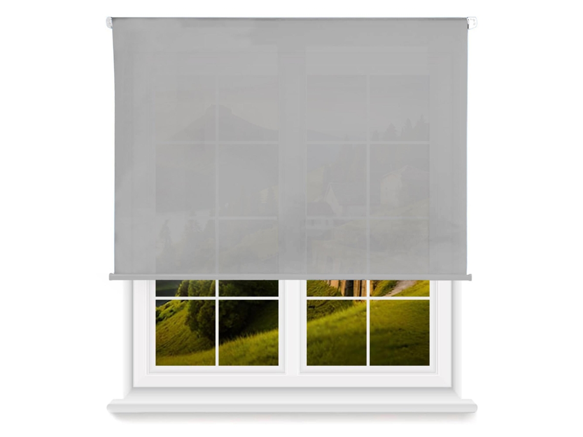 Estor enrollable translúcido Wellhome con cadena de PVC, 120 x 250 cm, color gris
