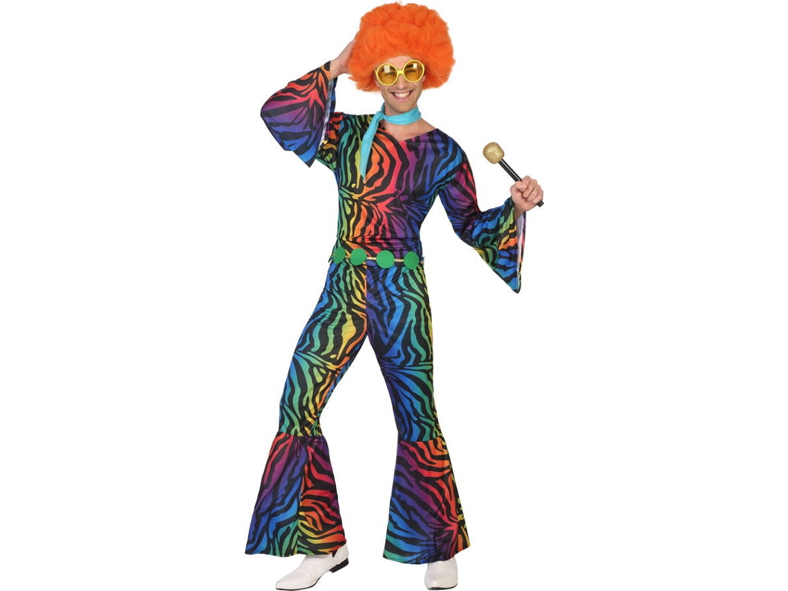 Disfraz de Hombre DISFRAZZES Disco Con Estampado Multicolor (Talla: M/L)