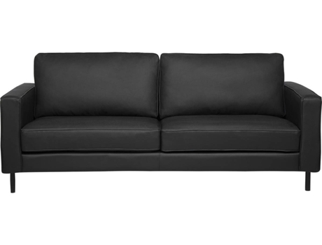 Sofá Savalen (Negro - Piel -91x204x87 cm)