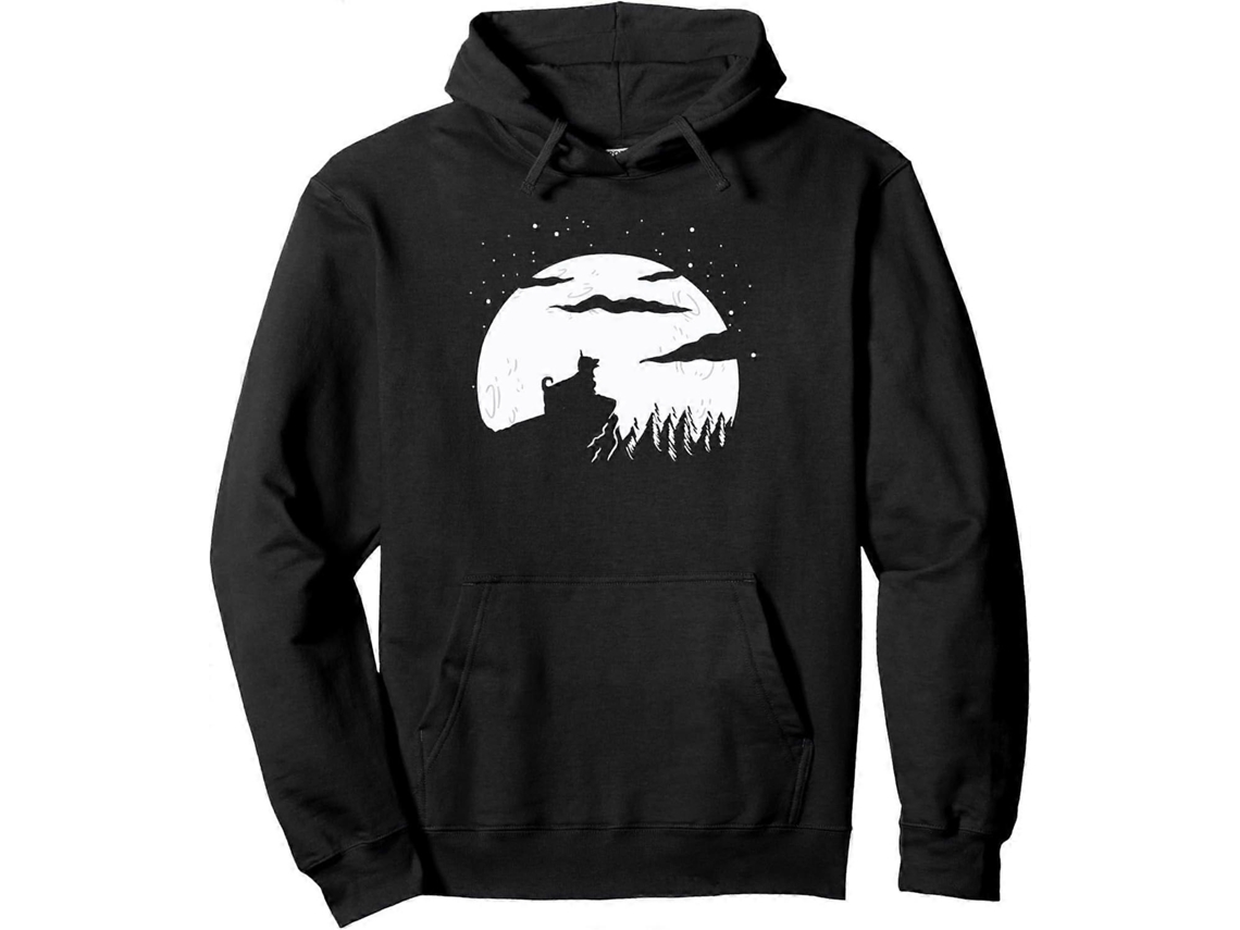 Sudadera con capucha y estampado "Sugerencias a la luz de la luna" con medusas en olas del océano Yx 2054 Rosewell