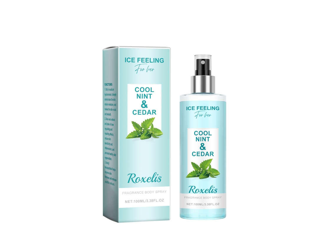 Spray corporal de larga duración Roxelis Mentha Cedar Floral Frutal Fresco