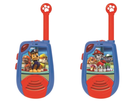 Walkie Talkie LEXIBOOK Paw Patrol 2Km 2 Canales Morse Iluminado Batería de cintura Azul/Rojo Tw25Pa (Edad Mínima Recomendada: 3 años)
