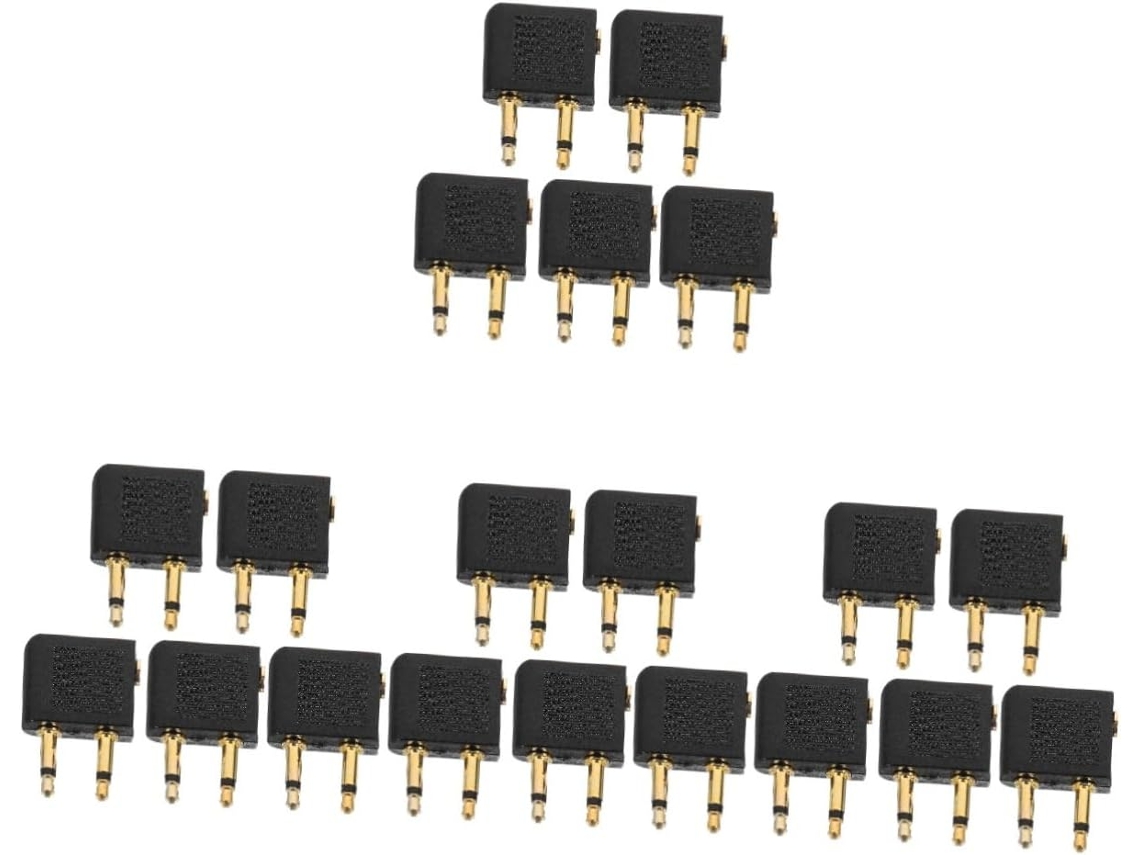 20 Adaptadores De Auriculares Para Avión, Conectores De Audio, Accesorios Prácticos