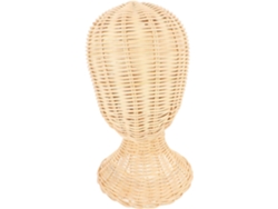 Soporte Exhibición Sombreros Ratán Natural Cabeza Maniquí Estable Versátil Cascos Pelucas Hogar Tienda Base
