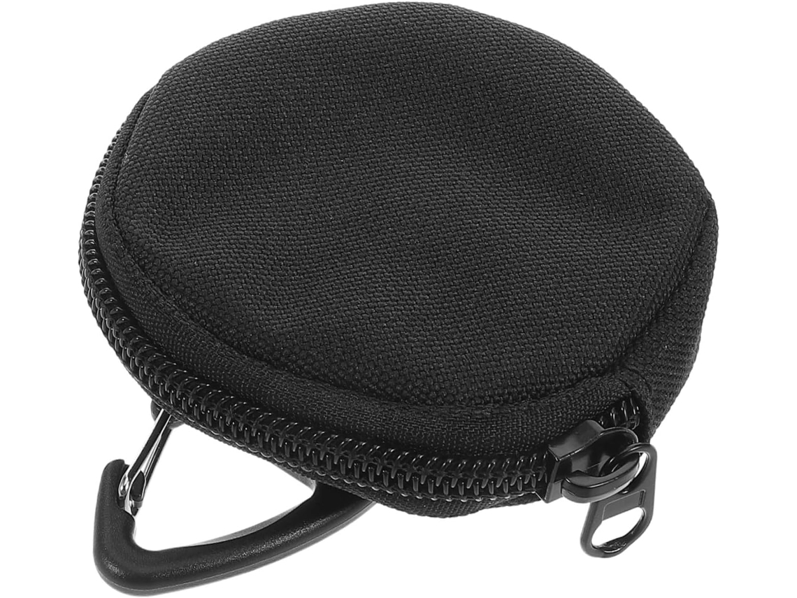 Estuche redondo con cremallera para auriculares y llaves, pequeño y portátil, de nailon Oxford, almacenamiento seguro para Gokoco.