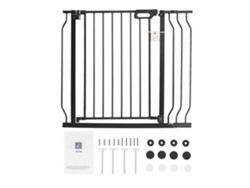 Reja de Seguridad para Puertas y Escaleras 749 990mm Sin Taladrar Negra Tekmaquinas