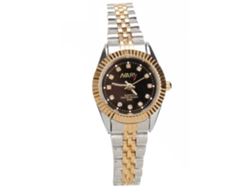Reloj De Pareja Nary Fashion Analógico Cuarzo Acero Plata Oro Negro Mujer