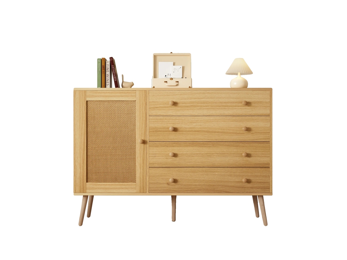 Mueble auxiliar, 4 cajones, diseño minimalista y elegante, A