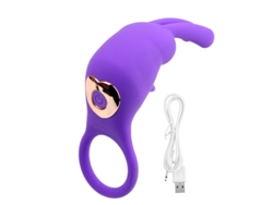 Vibrador Fino Con Bloqueo Recargable Por Usb Con 10 Modos De Vibracin Para Hombres (prpura)