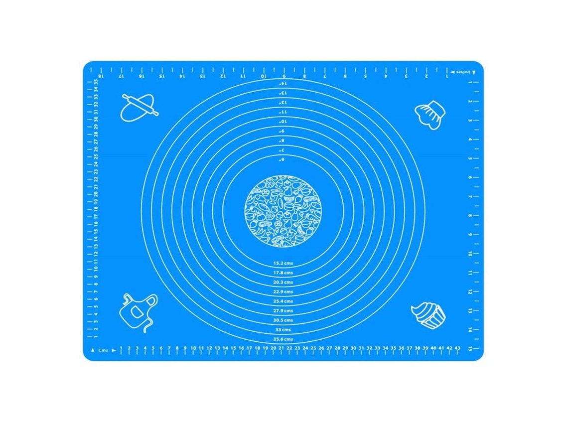 Tapete De Silicona Antiadherente Para Pan Y Repostería, Tapete Para Amasar (azul)
