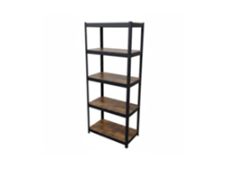 Estantería Pesada Relaxdays, Hbt 168 X 80 X 40 Cm, 350 Kg, 5 Niveles, Industrial, Sencilla De Montar, Negro/marrón