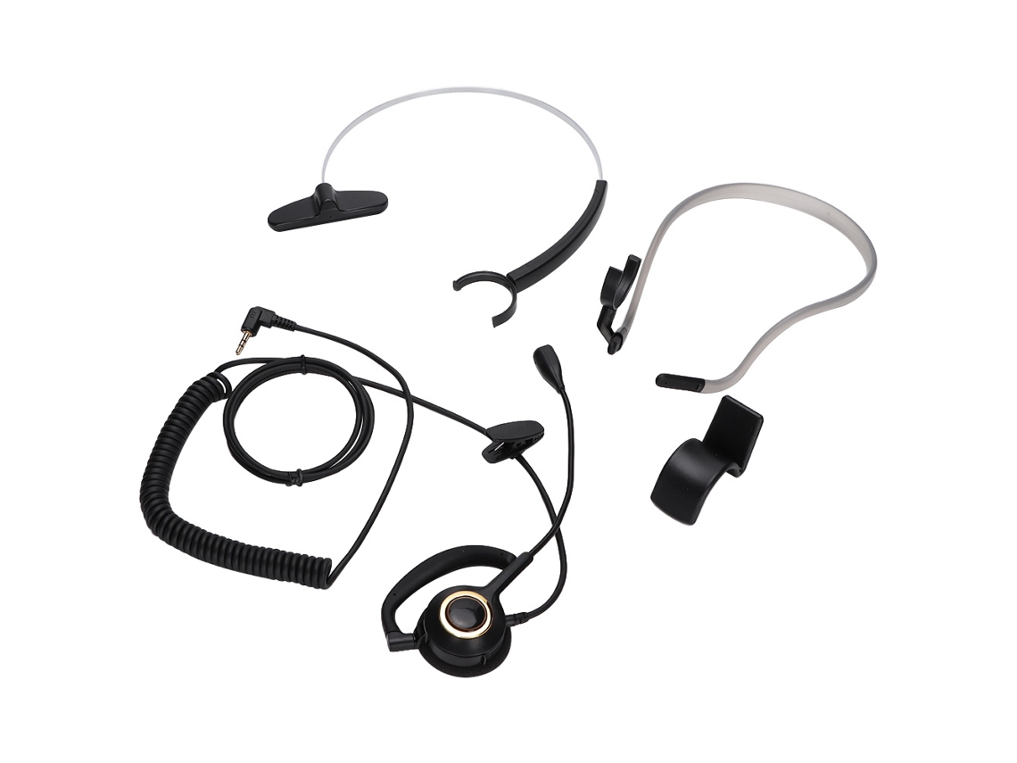 Auriculares mono para centro de llamadas (conector de 2,5 mm, reposacabezas trasero)