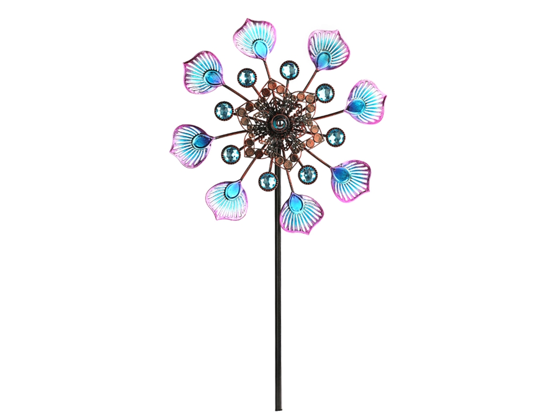 Molinillo de viento metálico para jardín, impermeable y resistente a los rayos UV.