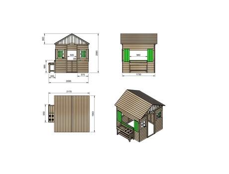 Casita de Madera Masgames Lollipop Xxl Horeca Cocinita MASGAMES OUTDOOR GAMES