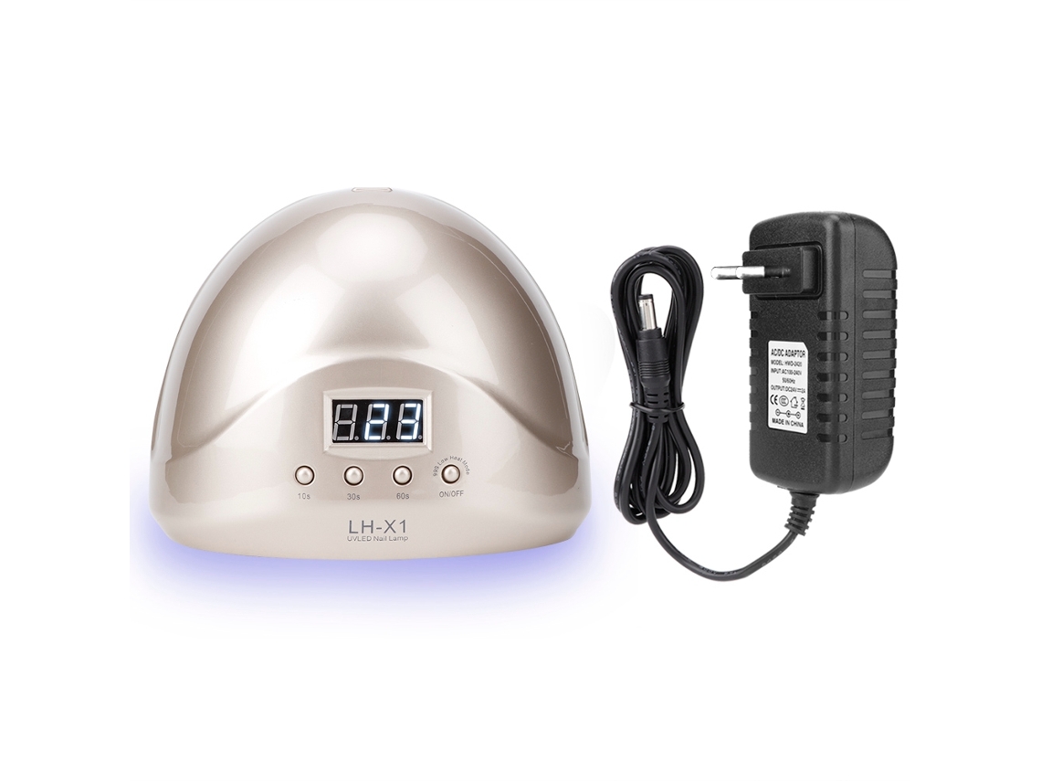 Lámpara de manicura LED profesional Kkml de 52 W con secador de esmalte de uñas en color champán.