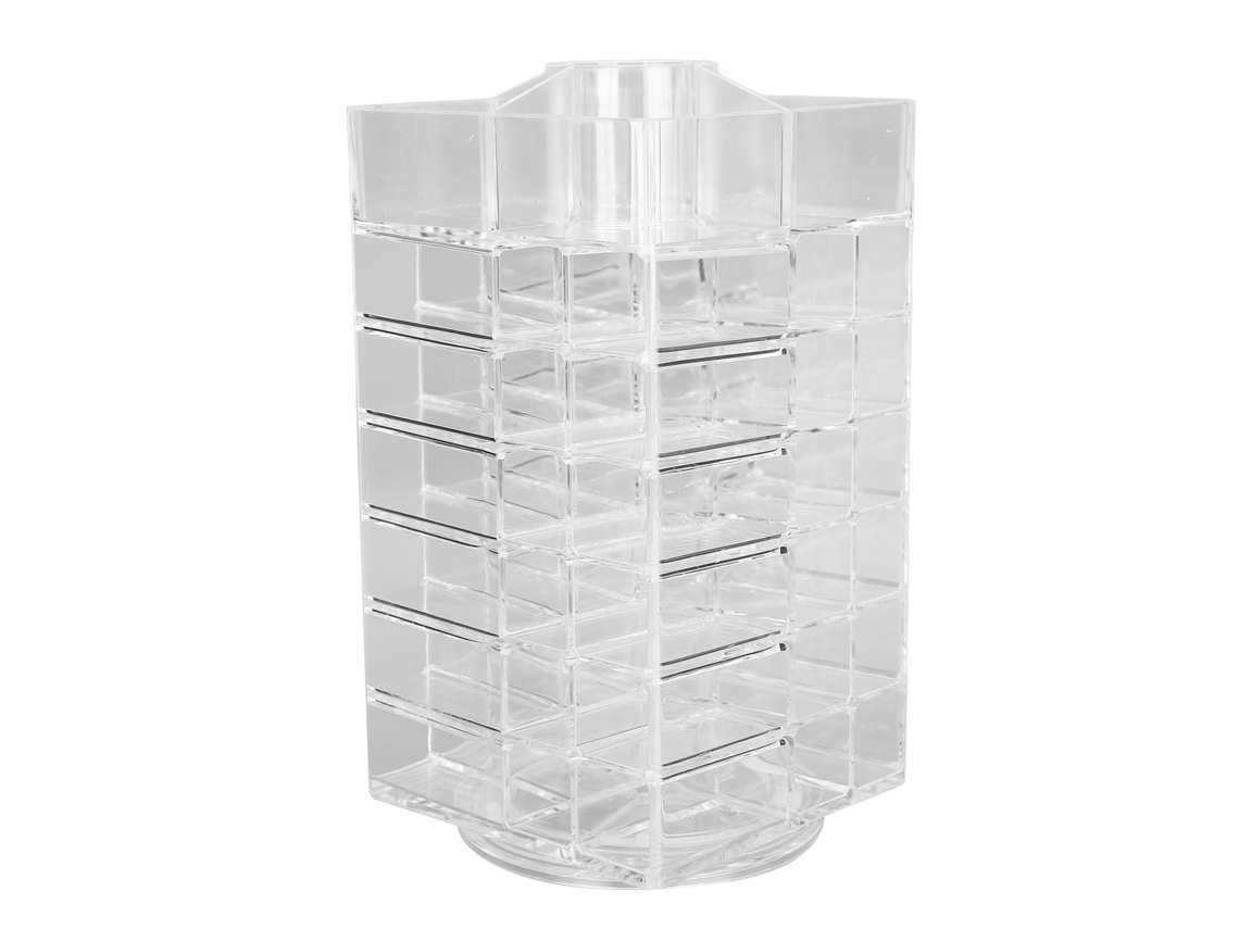 Organizador De Labiales Giratorio De 360 Grados Con 53 Compartimentos, Gran Capacidad Y Diseño Transparente.