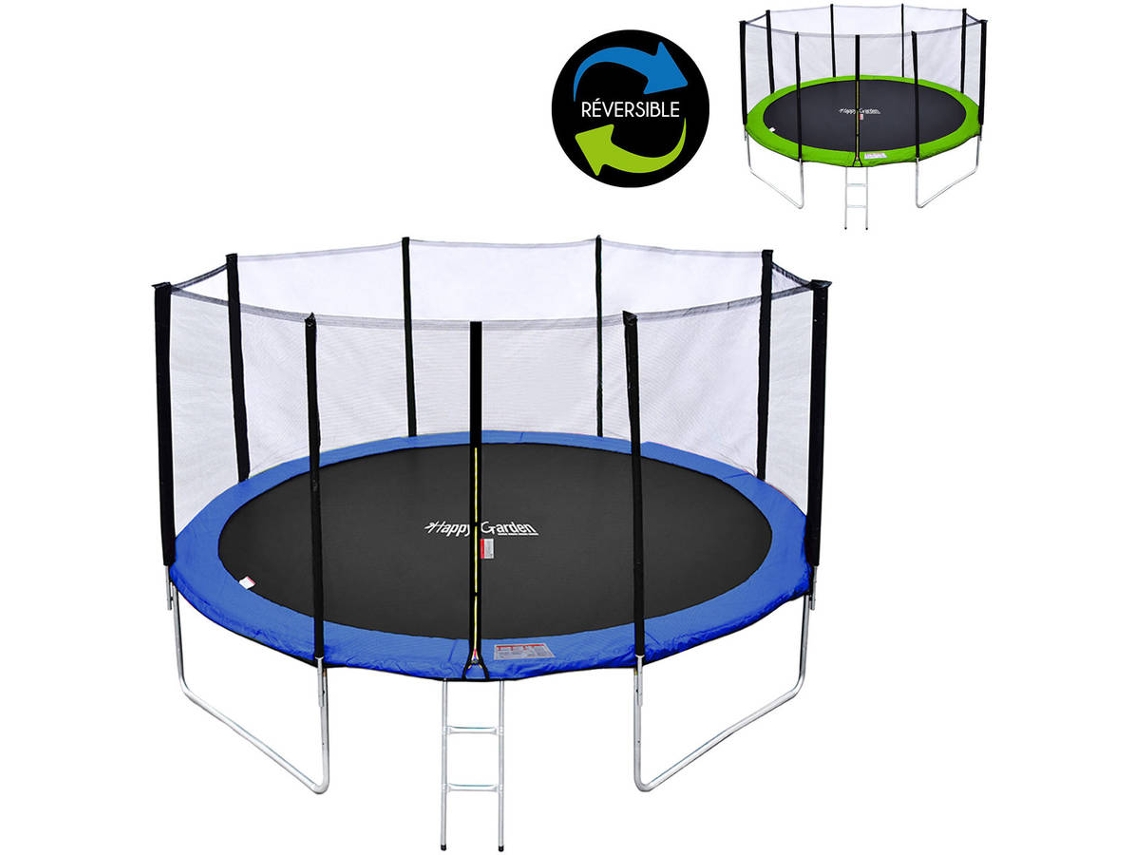 Cama Elástica HAPPY GARDEN Melbourne Azul y Verde (430x80x260 cm)
